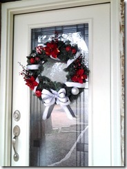 red & silver wreath