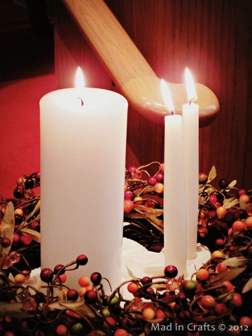 Unity Candle with Fall Wreath