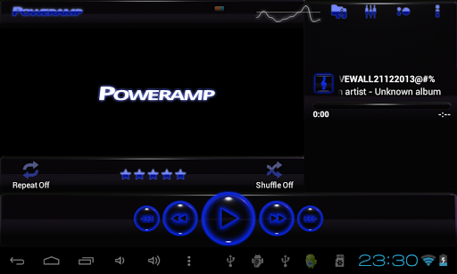 【免費生活App】poweramp skin glow blue-APP點子