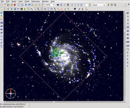 M101 com dados do Observatório Virtual