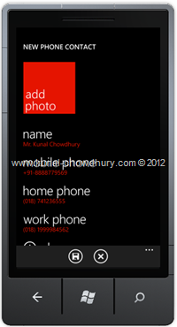 Image 1: How to Save Contact in WP7 using the SaveContactTask?