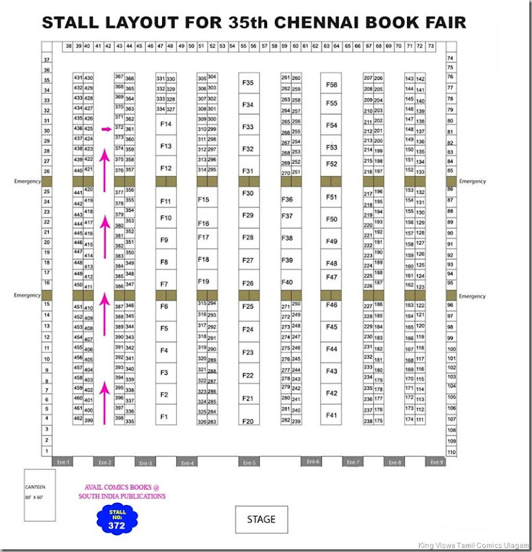 35th Chennai Book fair 2012 Official Stall Allocation