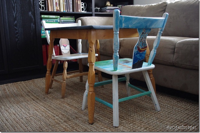 DIY Chalkboard Tabletop | dual purpose coffee table and kids' craft table | personallyandrea.com