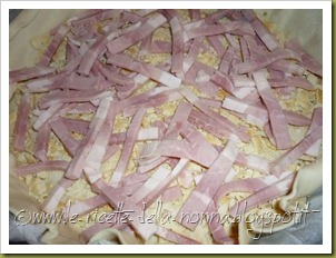 Torta salata con prosciutto cotto, funghi, mozzarella e patate (4)