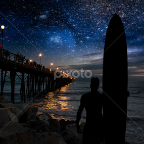 Dreaming of waves in Oceanside by Alan Crosthwaite - Landscapes Beaches