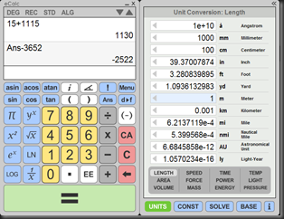 eCalc is a free and easy to use scientific calculator