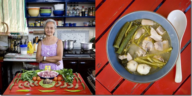 Fernanda De Guia, 71 years old, Manila, Philippines. Sinigang, tamarind soup with pork and vegetables