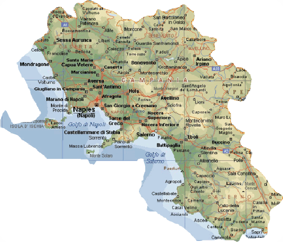 Campania Mappa Cartina della Citta Campania Mappa Cartina della Citta