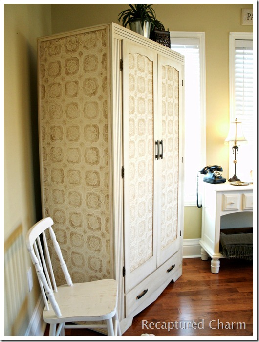 wallpapered armoire 018a
