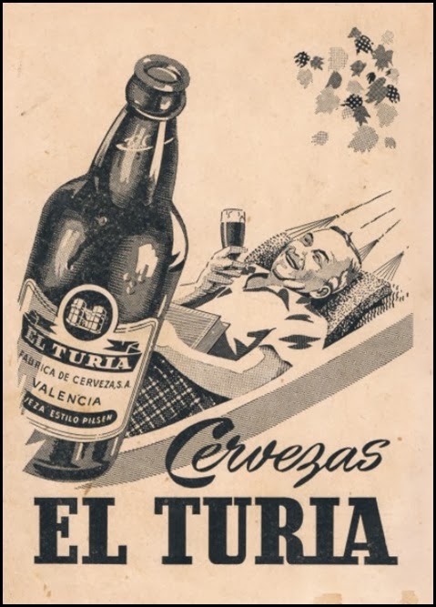 Cervezas El Turia. 1958