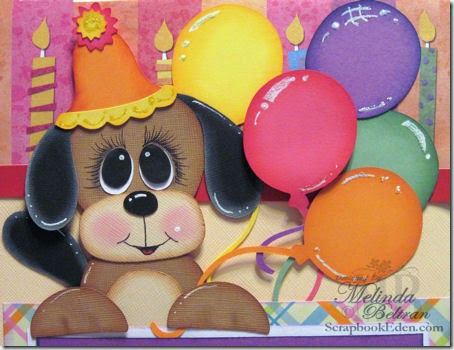 DOG PAPER PIECING -TOPPER-450