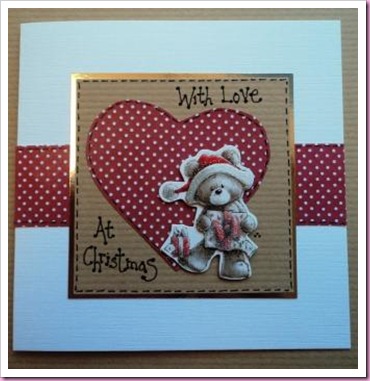With Love at Christmas Teddy Card