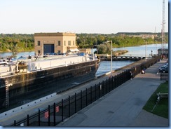 7995 St. Catharines - Welland Canals Centre at Lock 3 - Viewing Platform - Tug SPARTAN with barge SPARTAN II (a 407′ long tank barge) upbound