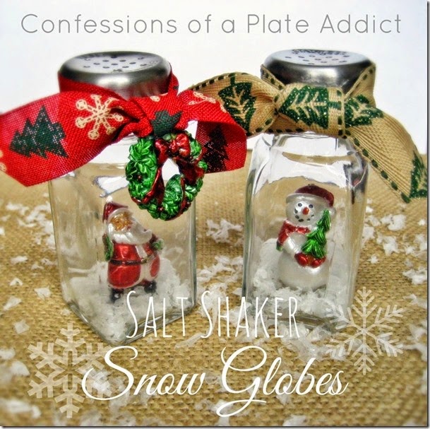 CONFESSIONS OF A PLATE ADDICT Salt Shaker Snow Globes CONFESSIONS OF A PLATE ADDICT Salt Shaker Snow Globes