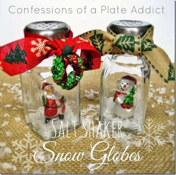 CONFESSIONS OF A PLATE ADDICT Salt Shaker Snow Globes