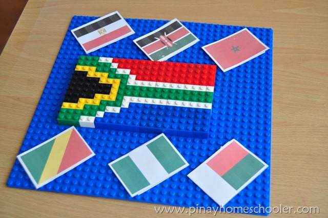 South African Flag using LEGO