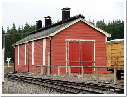 Reefton engine shed. The only single track, double loco shed in existence.