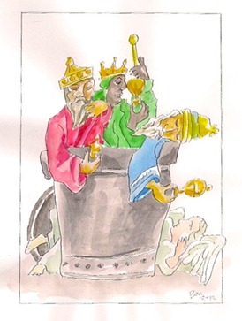'Pauselijke prullenmand' 3 Koningen