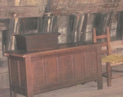 Plymouth Mayflower 8.13 storage chests and chair