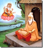 Valmiki visited by Lord Brahma