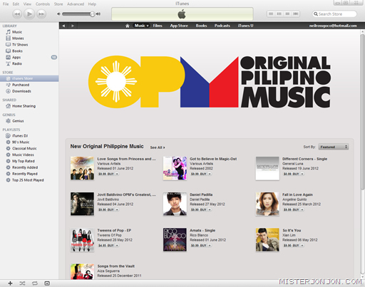 iTunes Store Philippines OPM Original Pilipino Music