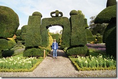 Levens Hall topiary crown with Mr. M
