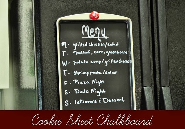 Cookie sheet chalkboard