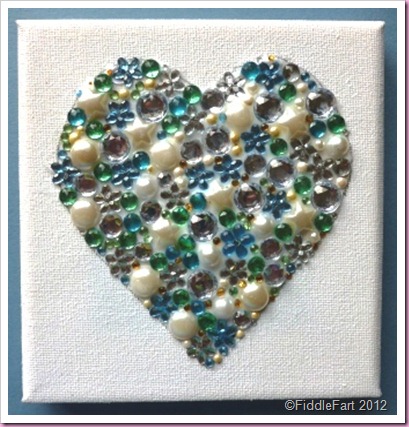 Jewelled Heart Canvas