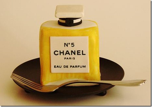 Chanel perfume bottle mini cake