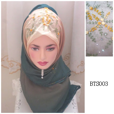 tudung bawal 3 tone sulam crown tudung bawal 3 tone sulam crown cream