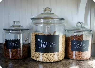 cereal in glass containers
