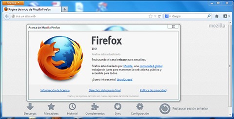 Nuevo Firefox 19