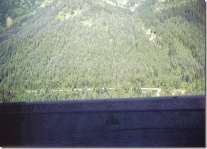 View of Concrete Snowshed on Iron Goat Trail from Highway 2 Viewpoint in 1994