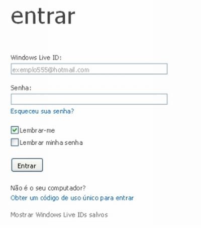 Senha do MSN, como trocar 1