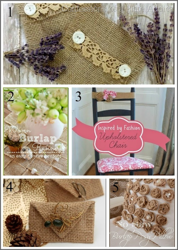 CONFESSIONS OF A PLATE ADDICT 20 No-Sew Projects with Burlap