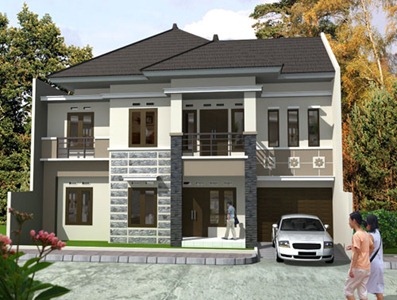 Desain 3d rumah tinggal