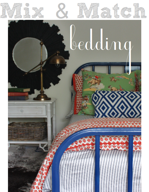 Mix And Match Bedding Options Emily A Clark But When I Put Together The Bedding For Our 8 Year Old Son S Room Started With Comforter And Pieced Rest Of It