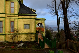 How is THAT for a view overlooking the Columbia from the hill in Astoria