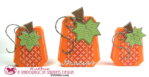 Pumpkin box - SnapDragron Snippets - Ruthie Lopez - Thanksgiving table decoration
