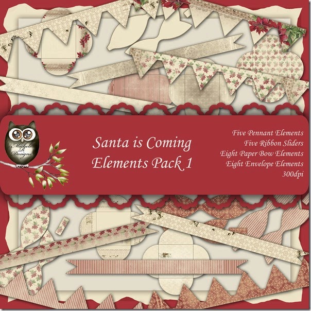 Santa is Coming Elements Front Sheet Pack 1