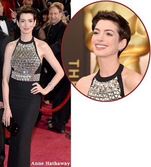 Anne Hathaway at the 2014 Oscars