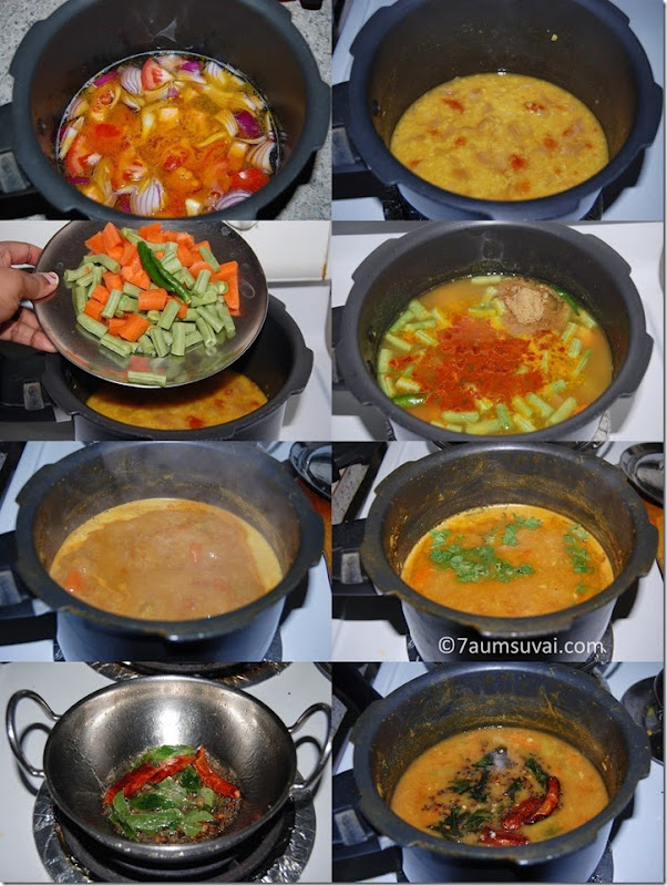 Tiffin sambar process