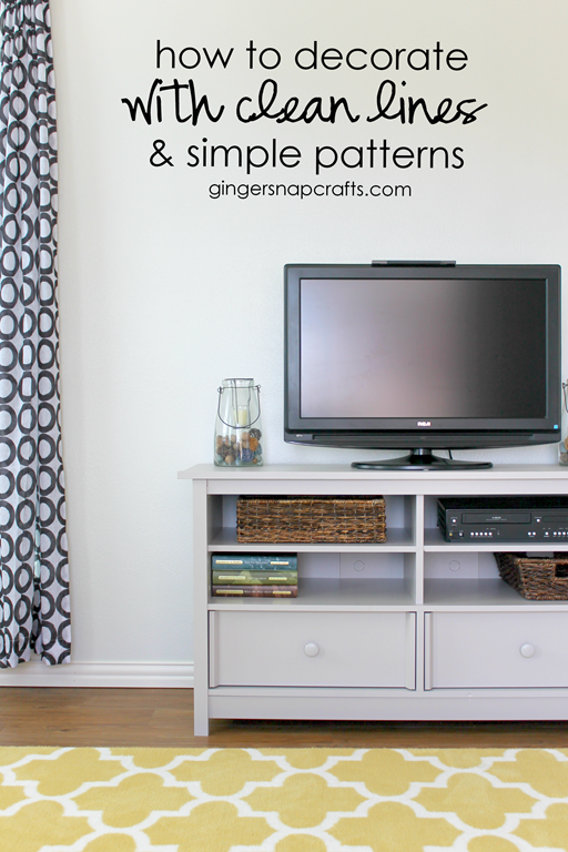 how to decorate with clean lines & simple patterns at GingerSnapCrafts.com