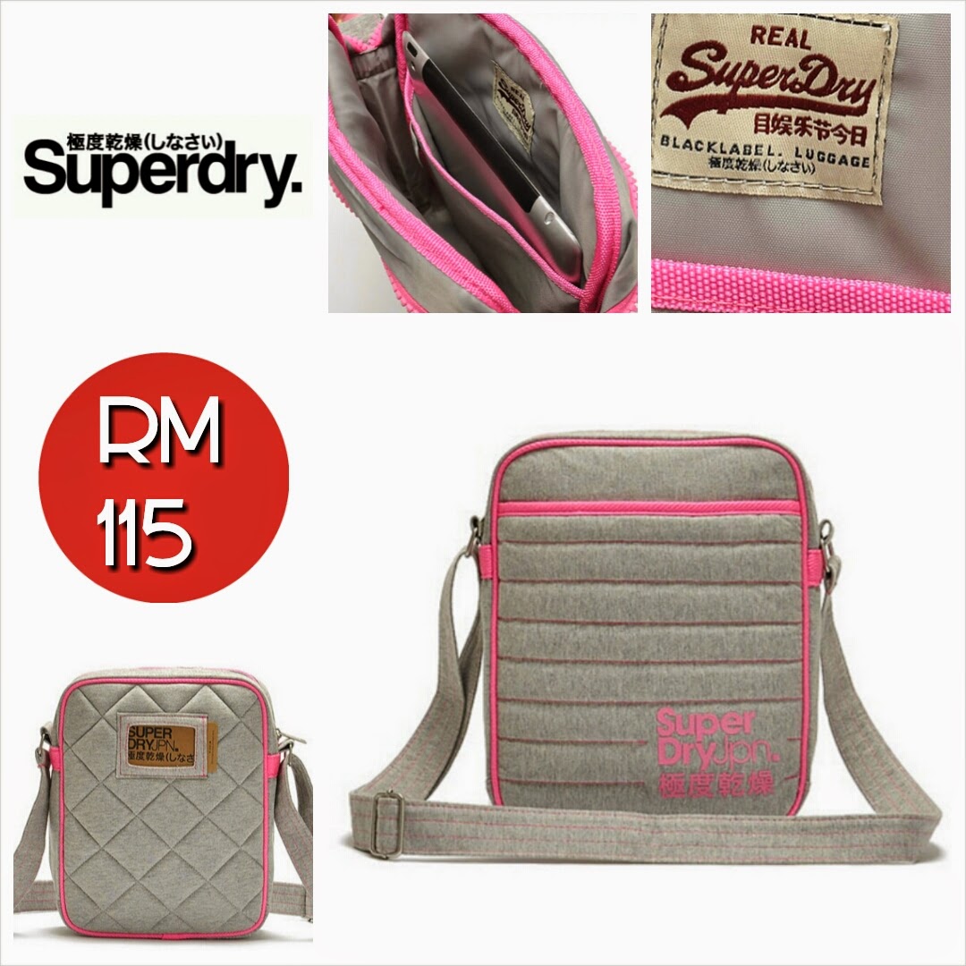 superdry black handbag