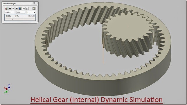 Helical Gear (Internal) Dynamic Simulation