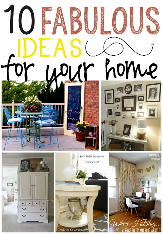 10 Fabulous Ideas for Your Home at GingerSnapCrafts.com #linkparty #features