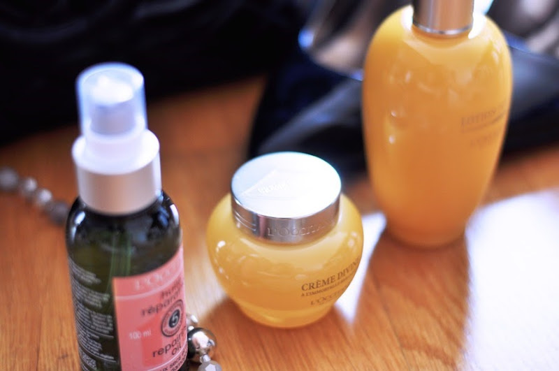 lotion divin, fashion blogger, L'OCCITANE collection divine, beauty, outfit,trattamento viso