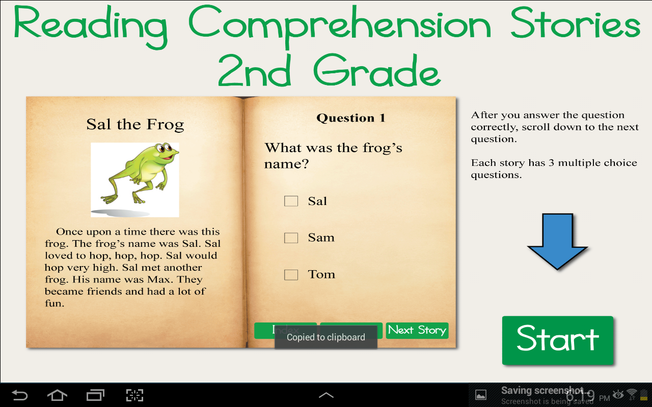Worksheet Reading Comprehension For Grade 1 reading comprehension grade 2 android apps on google play screenshot