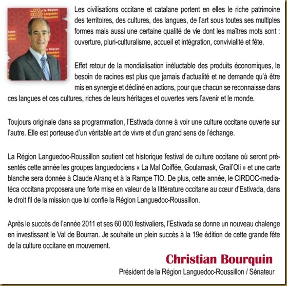 Christian Bourquin L'Estivada 2012