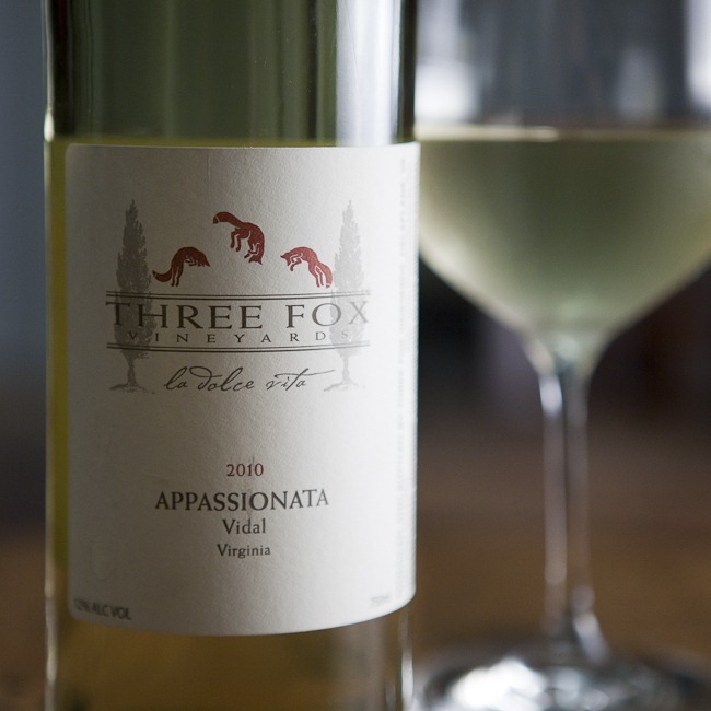 2010 Three Fox Vineyard Apassionata Virginia Vidal-1